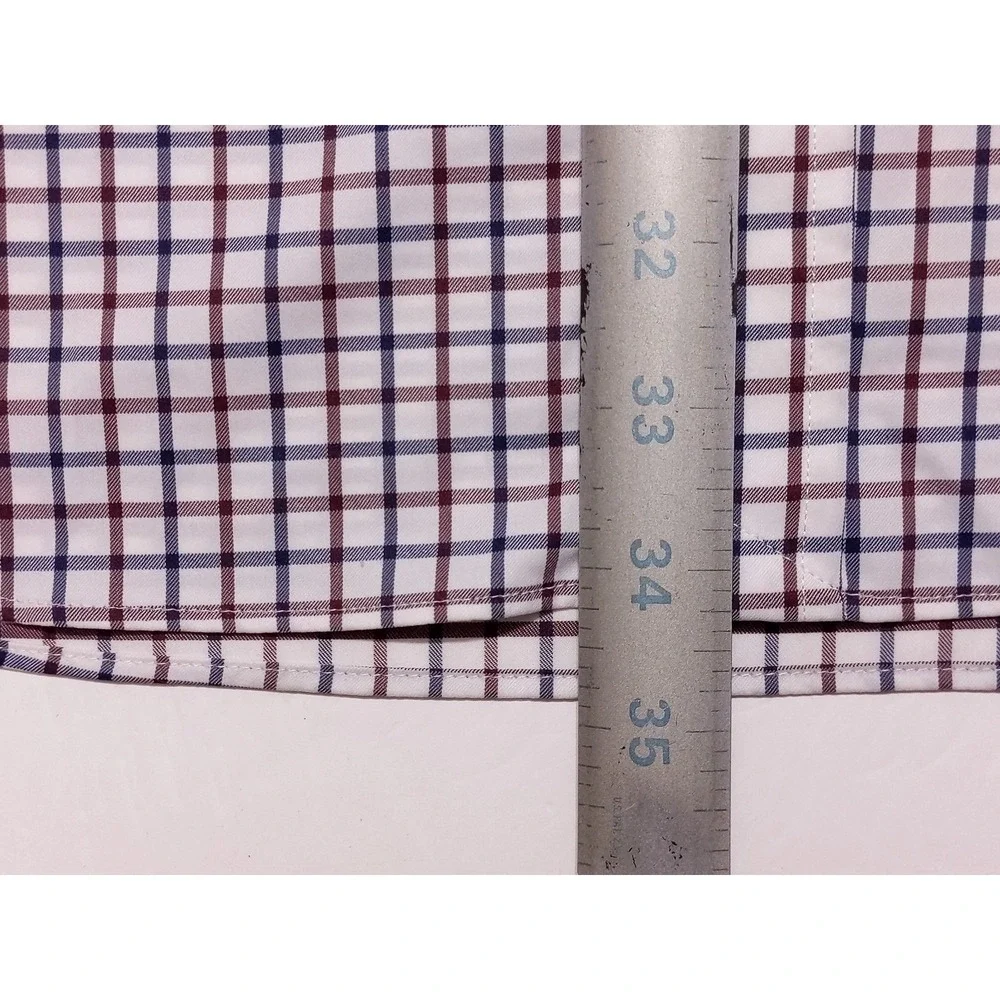 POLO RALPH LAUREN Performance Long Sleeve Button Shirt Red‎ Blue Checks XXL 2XL